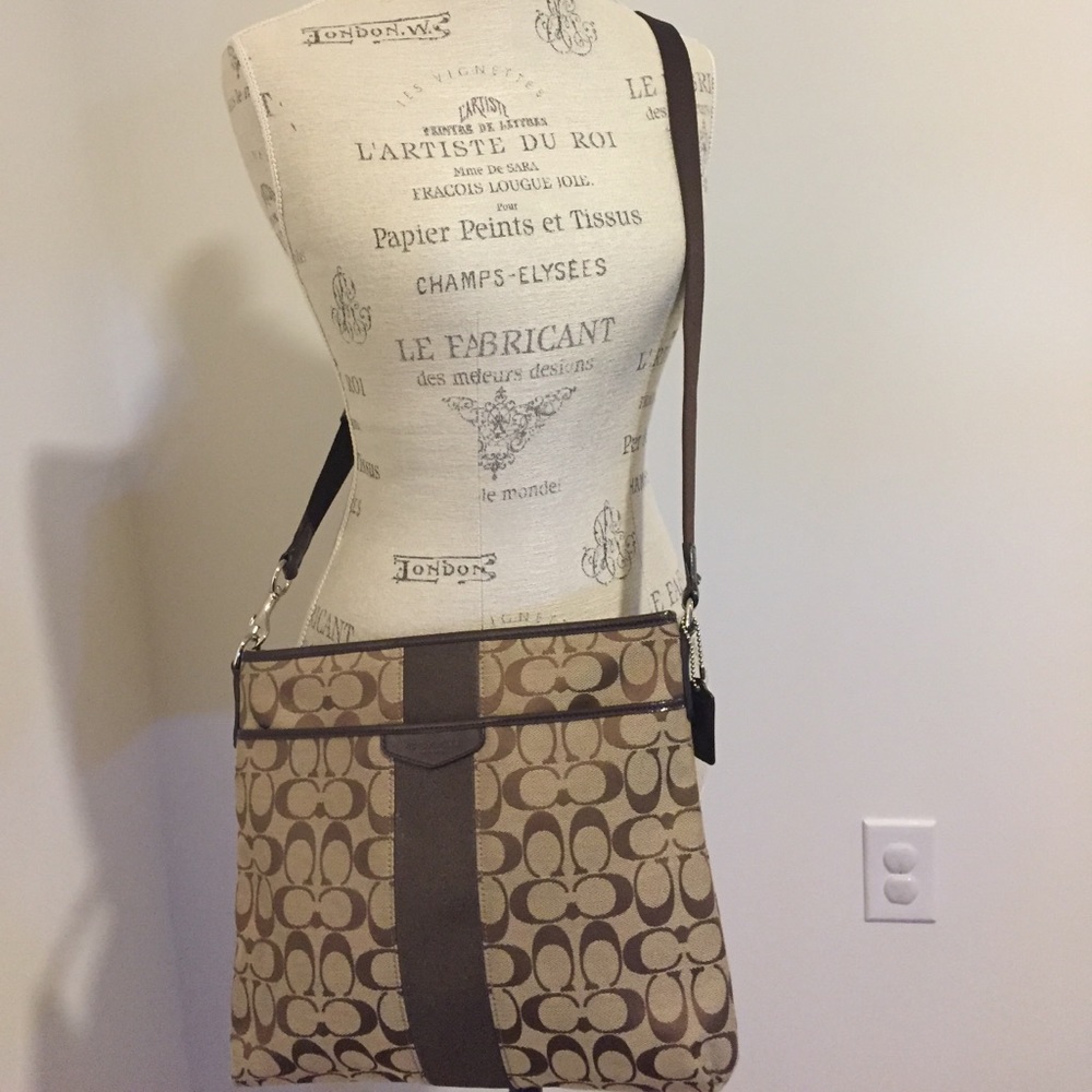 Coach brown and tan crossbody.